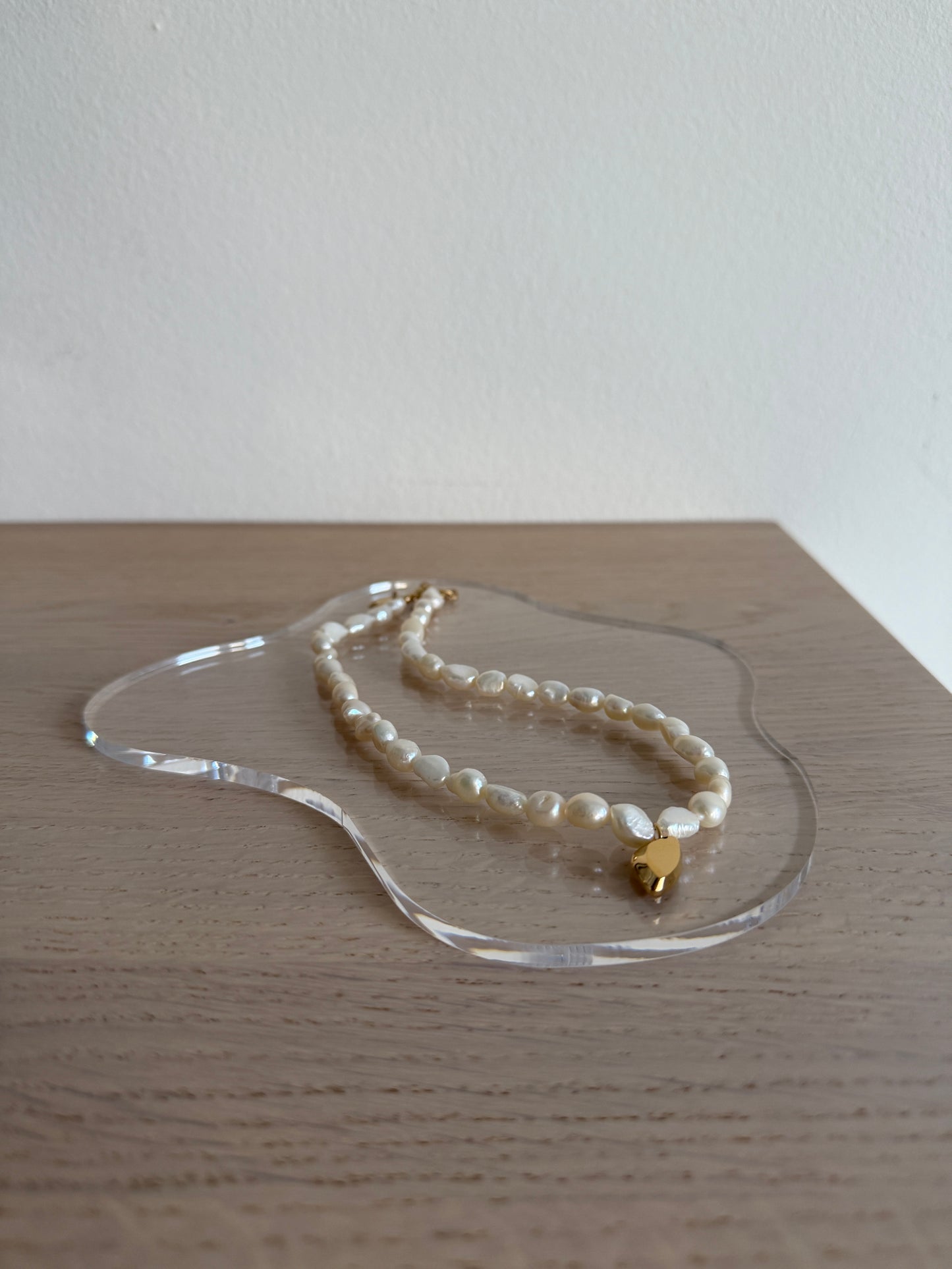Klassische Perlenkette LENI 40 cm mit Anhänger