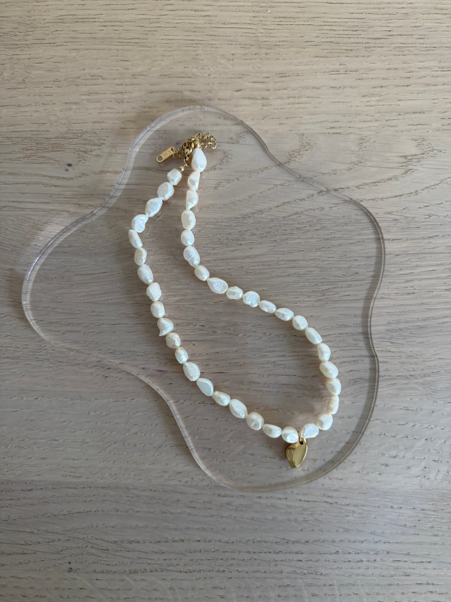 Klassische Perlenkette LENI 40 cm mit Anhänger