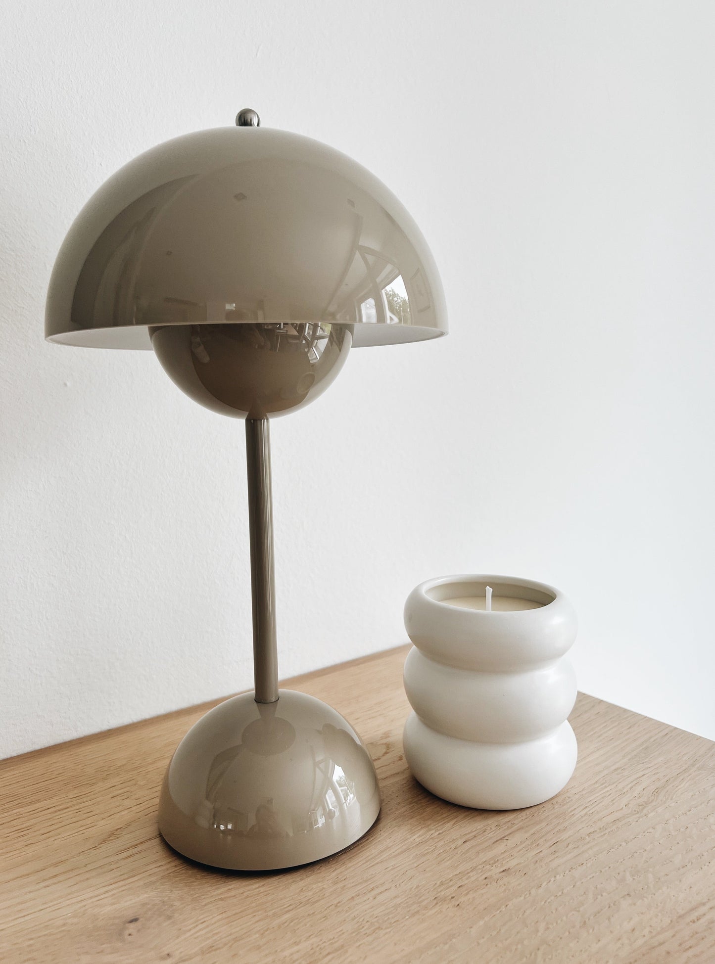 Designkerze im Keramikgefäß CARA, Rapswachs, H 9 cm